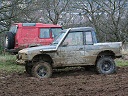 2 modified Landrover Discoveries