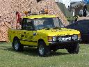 Yellow Range Rover pick up